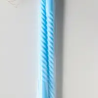 Набор свечей витых 25 см, 2 шт., 57 г, 5 ч, пастельно-голубой