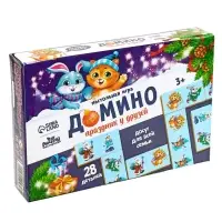Домино деревянное на новый год &laquo;Праздник у друзей&raquo;