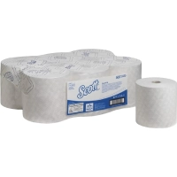 Полотенца бумажные д/дисп KK Scott Max в рулонах, 1сл, белые, 6х350м, 6691