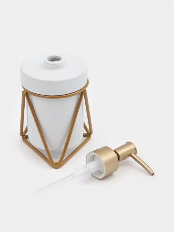 Дозатор для мыла SAVANNA &laquo;Геометрика&raquo;, 250 мл, на подставке, белый