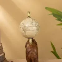 Глобус сувенирный, 11×8×21 см, подставка дерево