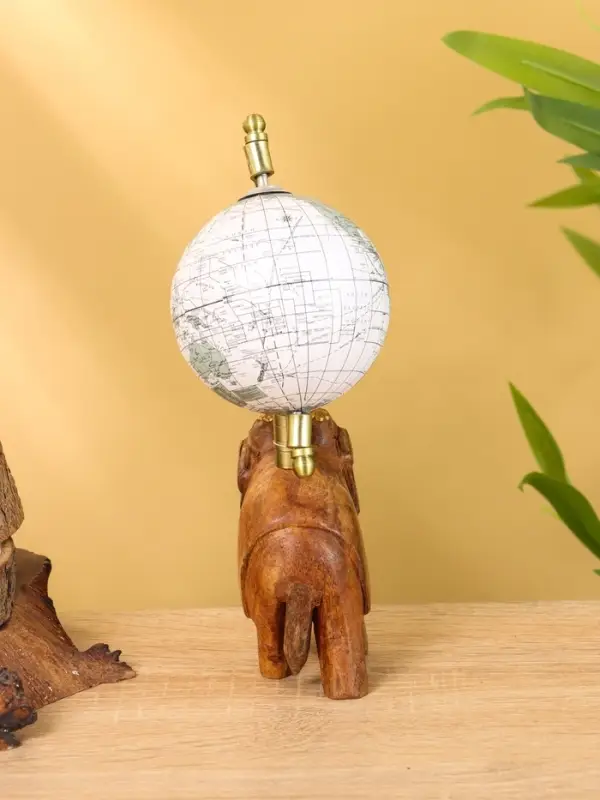 Глобус сувенирный, 11×8×21 см, подставка дерево