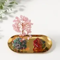 Сувенир "Денежная жаба и дерево" 60 камней 8,5х17,8х11,5 см