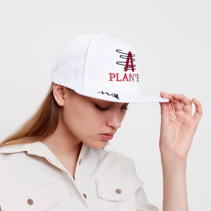 Бейсболка мужская MINAKU с вышивкой цвет белый , размер 56-58 Бейсболка мужская MINAKU с вышивкой цвет белый , размер 56-58