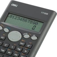 Калькулятор научный Deli E1710SR,240фун,2стр.дисп,10+2разр,162х84,темн.сер