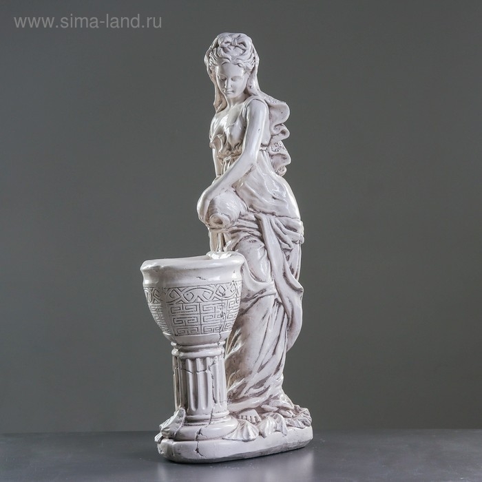 Фигура с кашпо  Фигура с кашпо "Офелия с кувшином" состаренный, 1,4л / 40х82х25см