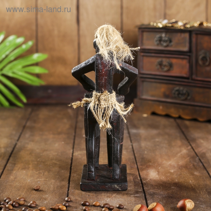 Сувенир «Абориген с двумя барабанами», 19×9×9 см, дерево Сувенир «Абориген с двумя барабанами», 19×9×9 см, дерево