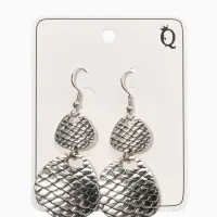 Серьги метал "Аутентичность" диски, чешуя, цвет чернёное серебро Серьги метал "Аутентичность" диски, чешуя, цвет чернёное серебро