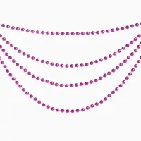 Бусы на ёлку &laquo;Шар&raquo;, длина 2.7 м, d=7 мм, малиновые