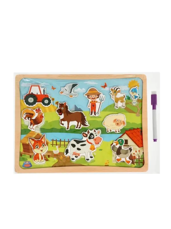 Пазлы для малышей Пазлы для малышей "Ферма" цветные липучки