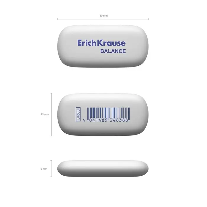Ластик ErichKrause Balance Mini, 50&times;23&times;9 мм, мягкий, гипоаллергенный