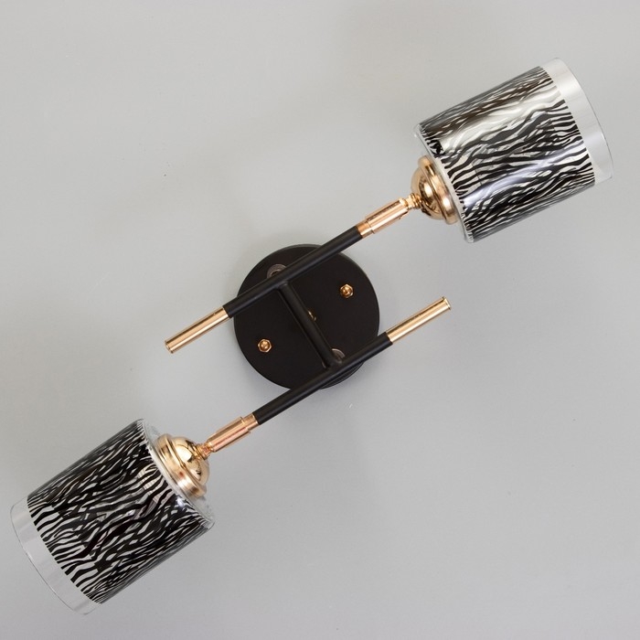 Люстра Люстра "Роберта" 2хЕ27 40Вт черно-золотой 48х26х27 см BayerLux