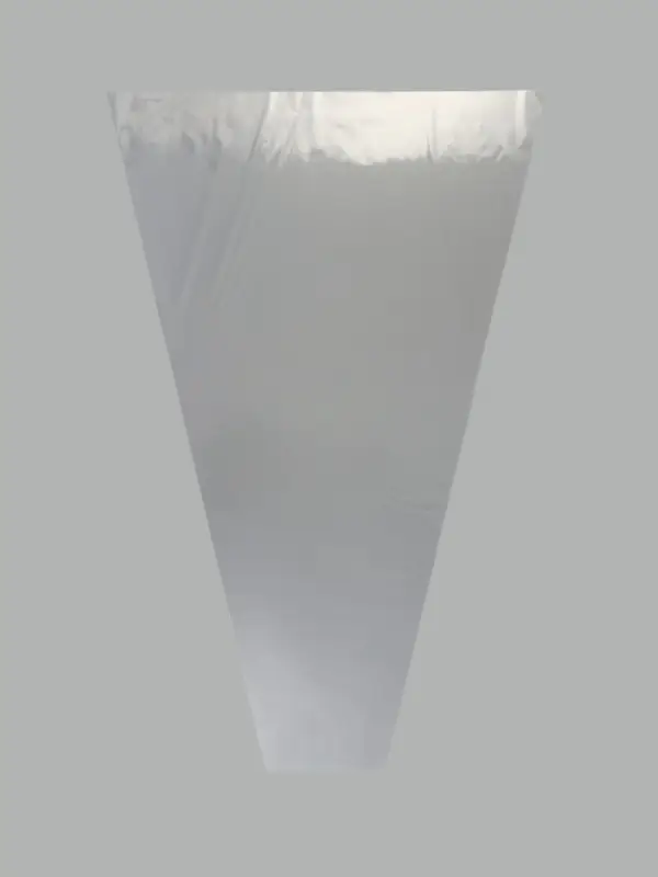 Пакет для цветов, конус под гладиолус, 14+52×80 см, прозрачный