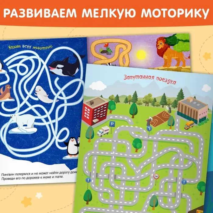 Книги многоразовые &laquo;Напиши и сотри. Готовим руку к письму №2&raquo;, набор 3 шт. по 12 стр., с маркером