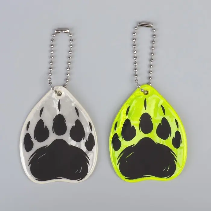 Светоотражающий элемент «След медведя», двусторонний, 4.9×6.1 см, МИКС Светоотражающий элемент «След медведя», двусторонний, 4.9×6.1 см, МИКС