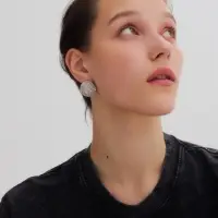 Серьги со стразами &laquo;Блеск&raquo; сфера, радужные в серебре d=2.5