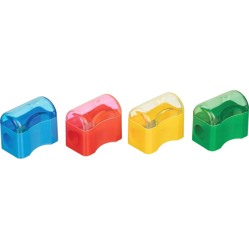 Точилка для карандашей  бюджет цв.ассорти с контейнером