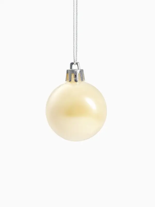 Ёлочные игрушки &laquo;Мелодия&raquo;, шары новогодние, d=4 см, набор 12 шт., веточки, белый