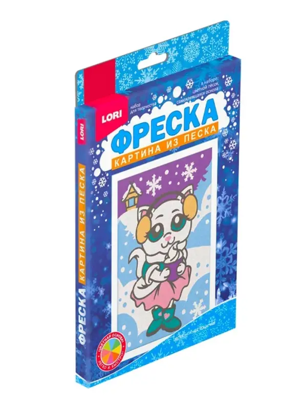 Фреска. Картина из песка  Фреска. Картина из песка "Белоснежная кошечка" Пз/ф-040