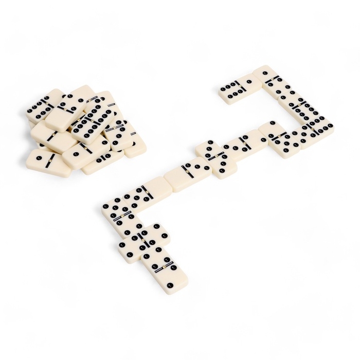 Домино, 28 шт, костяшка 5 х 2.5 см, 12 х 20 см Домино, 28 шт, костяшка 5 х 2.5 см, 12 х 20 см