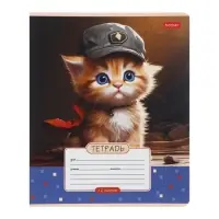 Тетрадь 12 листов в клетку на скрепке &laquo;Мы котики!&raquo;, МИКС