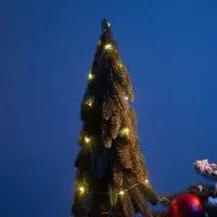 Фигура светодиодная &laquo;Ёлочка зелёная&raquo; 47 см, 20 LED, от батареек AG13&times;3, свечение тёплое белое