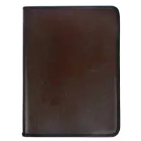 Папка деловая Calligrata &laquo;Люкс&raquo;, искусственная кожа, 360&times;260&times;30 мм, металлический прижим, коричневая