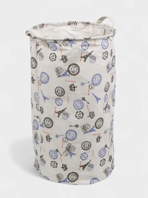 Корзина для белья Доляна &laquo;Париж&raquo;, текстильная, 35&times;35&times;60 см