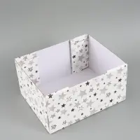 Коробка складная &laquo;Серые звёзды&raquo;, 31 х 25,6 х 16 см