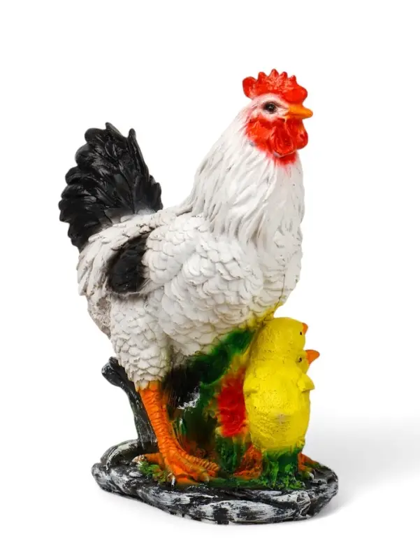 Садовая фигура из полистоуна &laquo;Курица с цыплятами&raquo;, 33&times;17&times;25 см