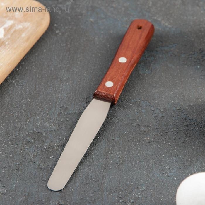 Кондитерская лопатка - палетка, прямая, 19 см, рабочая часть 10 см, цвет коричневый Кондитерская лопатка - палетка, прямая, 19 см, рабочая часть 10 см, цвет коричневый