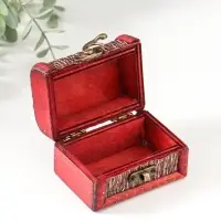 Шкатулка для украшений &laquo;Сундучок. Плетёнка&raquo;, дерево, 6.3&times;8.8&times;6.5 см