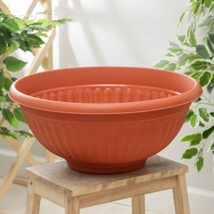 Кашпо-миска «Ливия», d=50 см, 20 л, цвет терракот Кашпо-миска «Ливия», d=50 см, 20 л, цвет терракот