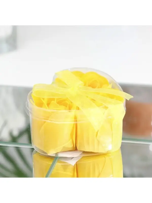 Мыльные розы, жёлтые, набор 3 шт.