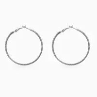 Серьги-кольца &laquo;Карма&raquo;, косичка, цвет серебро, d=5