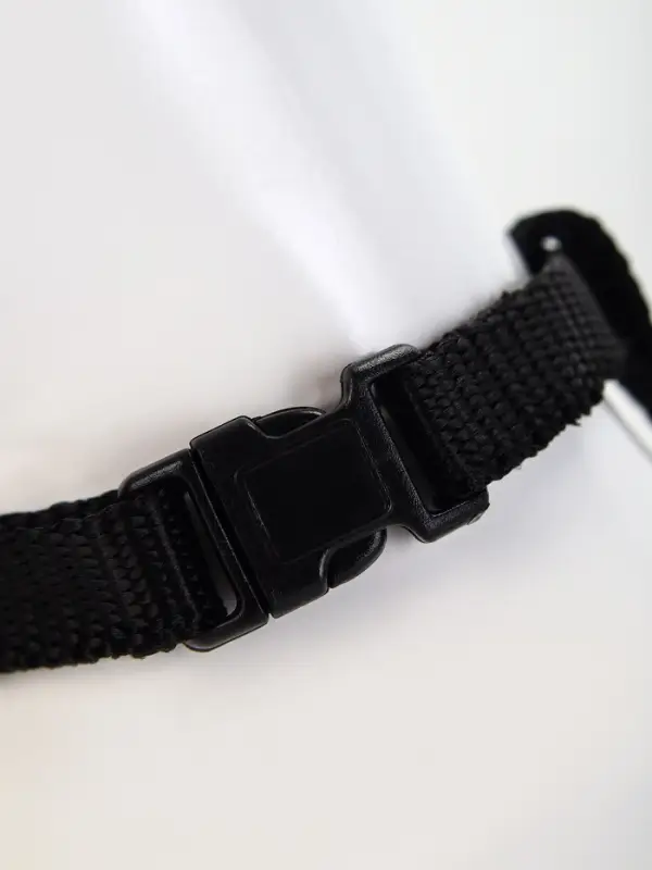 Комплект для кошек, ширина 1 см, ОШ 16.5-27 см, ОГ 21-35 см, поводок 120 см, чёрный