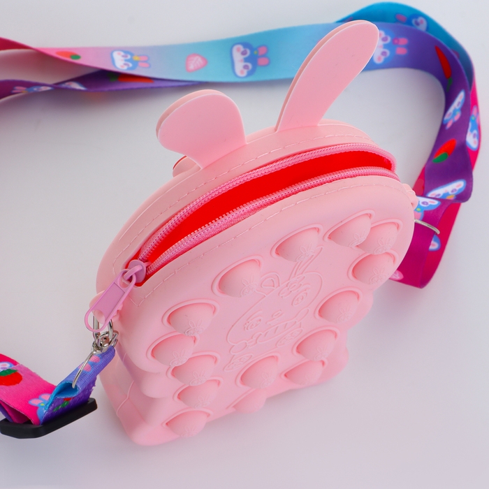 Сумка детская на молнии «Выбражулька», цвет розовый