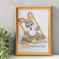 Фоторамка для фото 15&times;21 см Keep memories &laquo;Гамма&raquo;, пластик под матовое золото, (пластиковый экран)