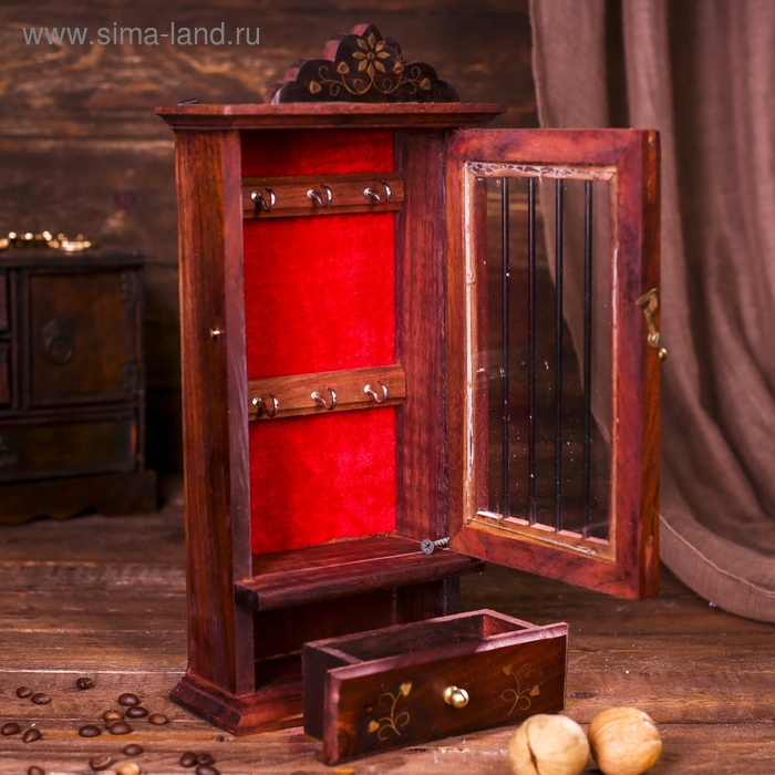 Ключница Ключница "Тайник" дерево 7х16х34 см