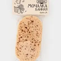 Губка для тела &laquo;Банная&raquo;,15&times;9 см, бежевая
