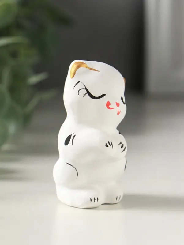 Фигурка керамика &laquo;Котик милашка&raquo;, 7 см, белый