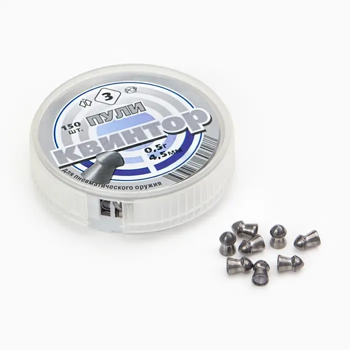 Пули для пневматики &laquo;Квинтор&raquo;, калибр 4.5 мм, 0.5 г, 150 шт., оживальные