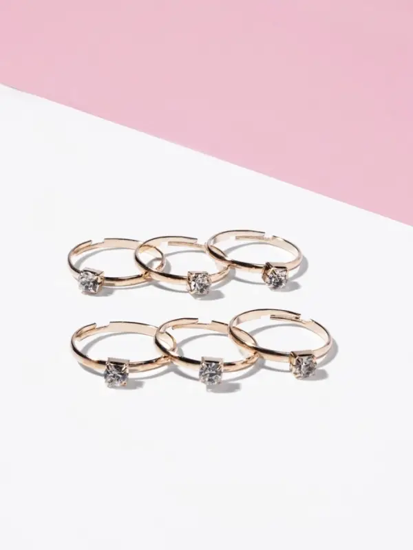 Кольцо детское Выбражулька «Как у мамы», кристалл 4 мм, белое в золоте, безразмерное Кольцо детское Выбражулька «Как у мамы», кристалл 4 мм, белое в золоте, безразмерное