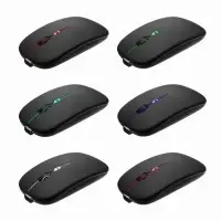 Мышь MB-2.4 беспроводная, оптическая, подсветка, 800-1600 dpi, USB, Bluetooth, чёрная