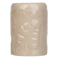 VETTA Стакан для ванной комнаты, керамика, 10,5x7,5x7,5 см, листья, беж
