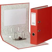 Папка-регистратор 75мм Attache А4, красная, РР/бумага, без мет. уголка