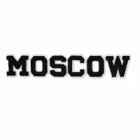 Термоаппликация MOSCOW, 8×6 см - размер буквы, набор 6 шт., чёрная