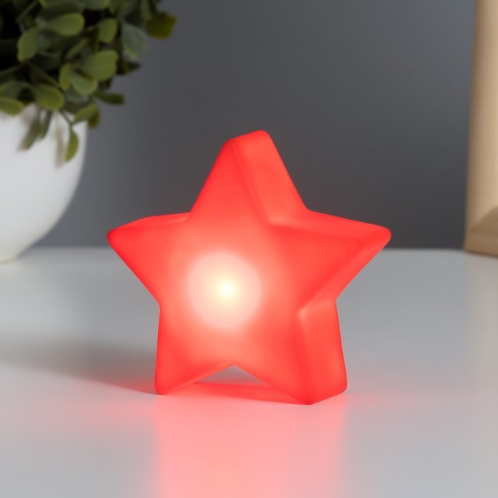 Ночник "Звезда" 2Вт LED красный 2,5х7х7см