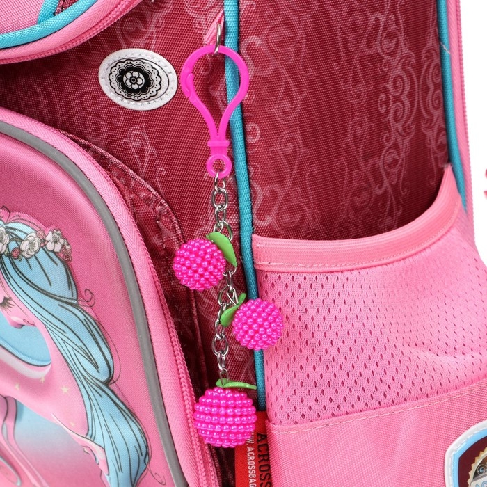 Ранец школьный Стандарт, раскаладной, 36 х 29 х 17 см, Across 191, наполнение: мешок, розовый ACR22-191-10 Ранец школьный Стандарт, раскаладной, 36 х 29 х 17 см, Across 191, наполнение: мешок, розовый ACR22-191-10