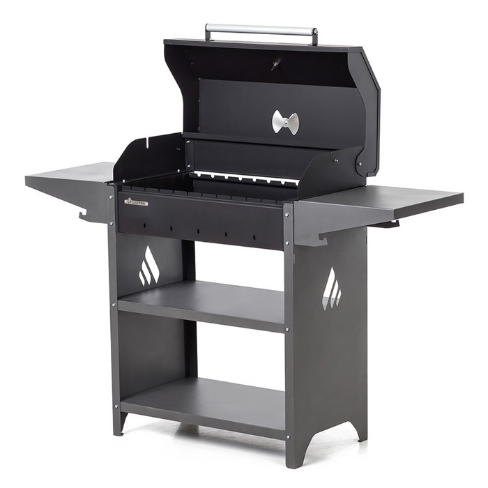 Мангал Family Standart BBQ FSB2000, 133.2×44.1×96.6 см, 2 мм, крышка, боковые полки